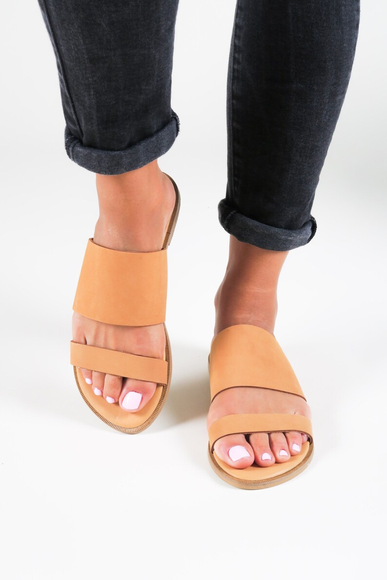 Sandales Grecques Cuir Cushion Insole Sandals Soft Leather Etsy
