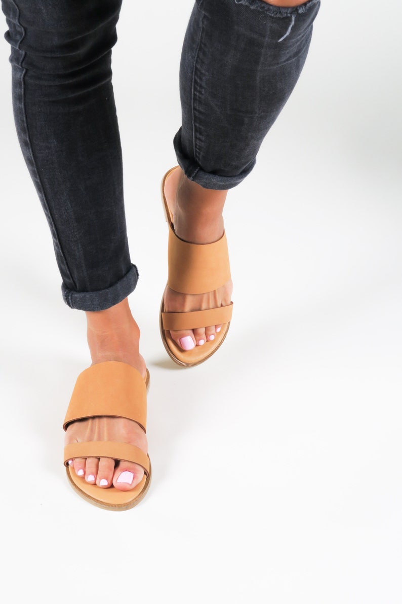 Sandales Grecques Cuir Cushion Insole Sandals Soft Leather Etsy