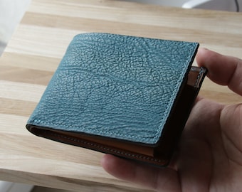 Luksusowy portfel ze skóry rekina, elegancki portfel, egzotyczny, portfel męski, EDC, prezent dla niego, bezpłatna personalizacja