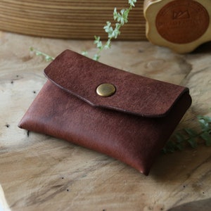 Luxus Frau Mini Leder Brieftasche, handgefertigte Leder Brieftasche, Vollnarbenleder Brieftasche, Geschenk, Pueblo Leder Form Badalassi Carlo