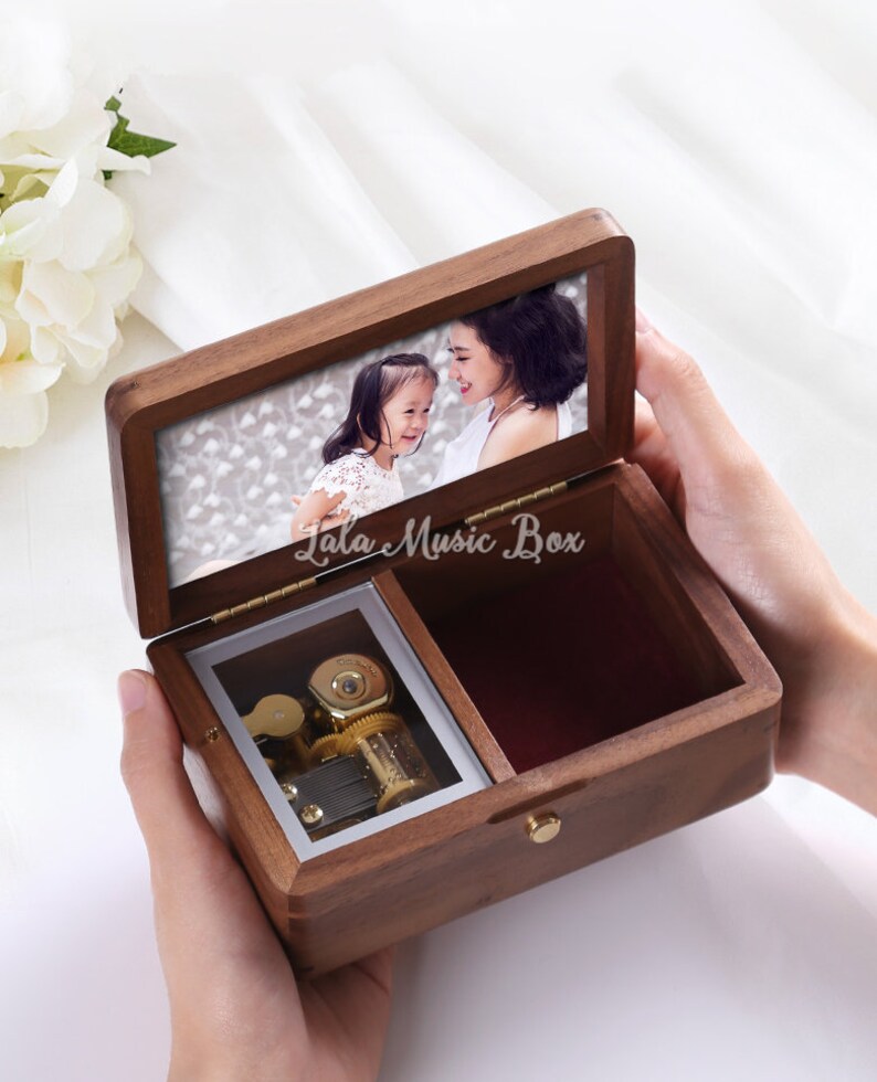 Custom Music Jewelry Box/Personalized Photo Music Box/Wood Etsy
