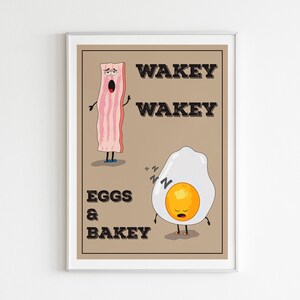 Eggs and Bacon,Breakfast Poster, Kitchen Print,Kitchen Decor, Instant Print, Food Wall Art,English Breakfast Poster,Kitchen Print, Breakfast
