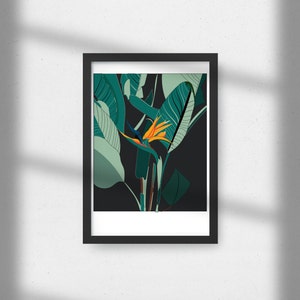 Wall Tropical Palmbedroom, Tropical, Tropical Art Print, Tropical Plants,Botanical Print Set,Modern Art Prints,Paradise Flower, Instant Art