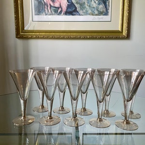 Vintage 1960s Dorothy Thorpe Gold Fleck Cocktail Glasses (Small) - Set Of Ten
