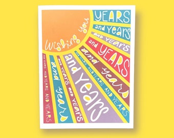 Sunshine Notecard - Wishing You Years of Happiness