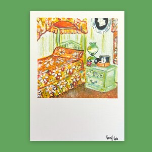 Vintage Polaroid Art Print &quot;Mom&#39;s Room&quot;