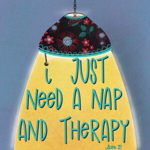 Nap and Therapy Art Print