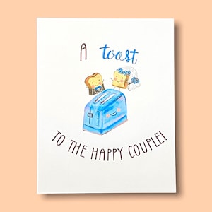 A Toast to the Happy Couple notecard