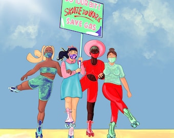 Rollerskate Art Print