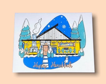 Midcentury Modern Happy Hanukkah card(s)