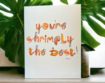 Shrimp Font Custom notecards