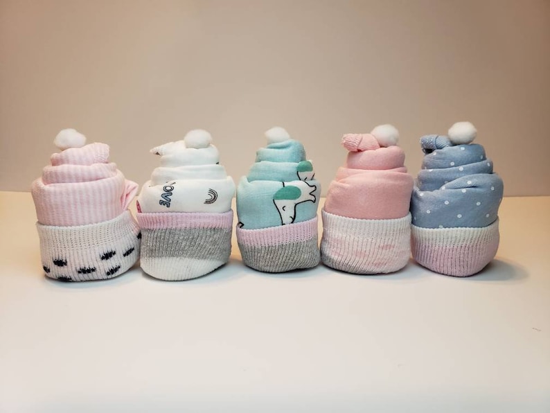 6-9 ms Unique Baby Shower Gift Set Baby Girl Forest Friends Cupcake Onesies