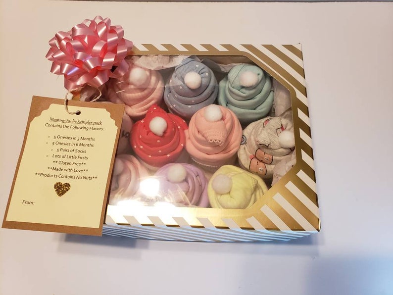 6-9 ms Unique Baby Shower Gift Set Baby Girl Forest Friends Cupcake Onesies