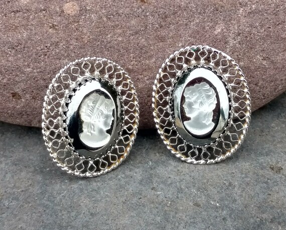 WHITING & DAVIS CO. Earrings, Clip On, Hematite, … - image 1