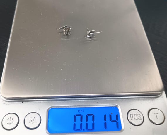 Lightning Bolt Sterling Silver Stud Earrings, Vin… - image 12