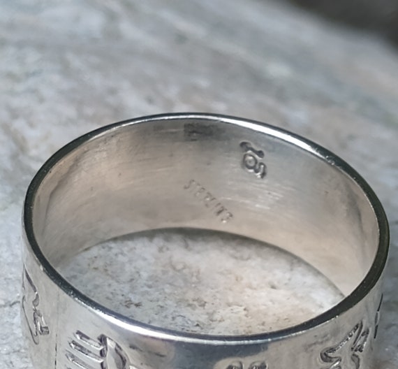 Sterling Silver Storyteller Ring, Vintage Native … - image 8