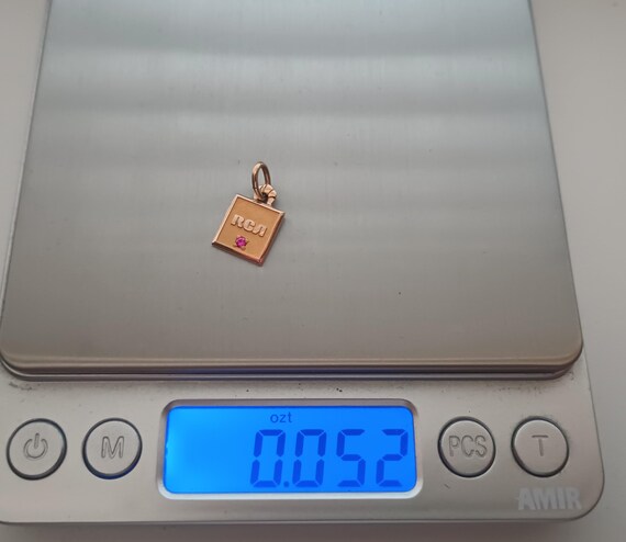 cTo RCA 10KT Gold Ruby Pendant Charm, Vintage Jew… - image 7