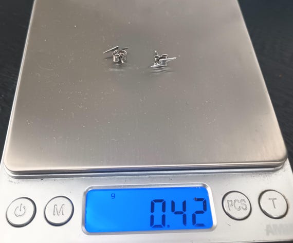 Lightning Bolt Sterling Silver Stud Earrings, Vin… - image 13