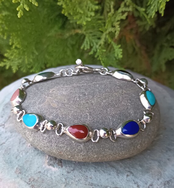 Sterling Silver Stone Bangles Sterling Silver Stone Bangles