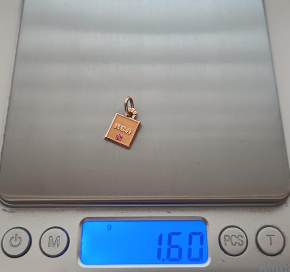 cTo RCA 10KT Gold Ruby Pendant Charm, Vintage Jew… - image 8