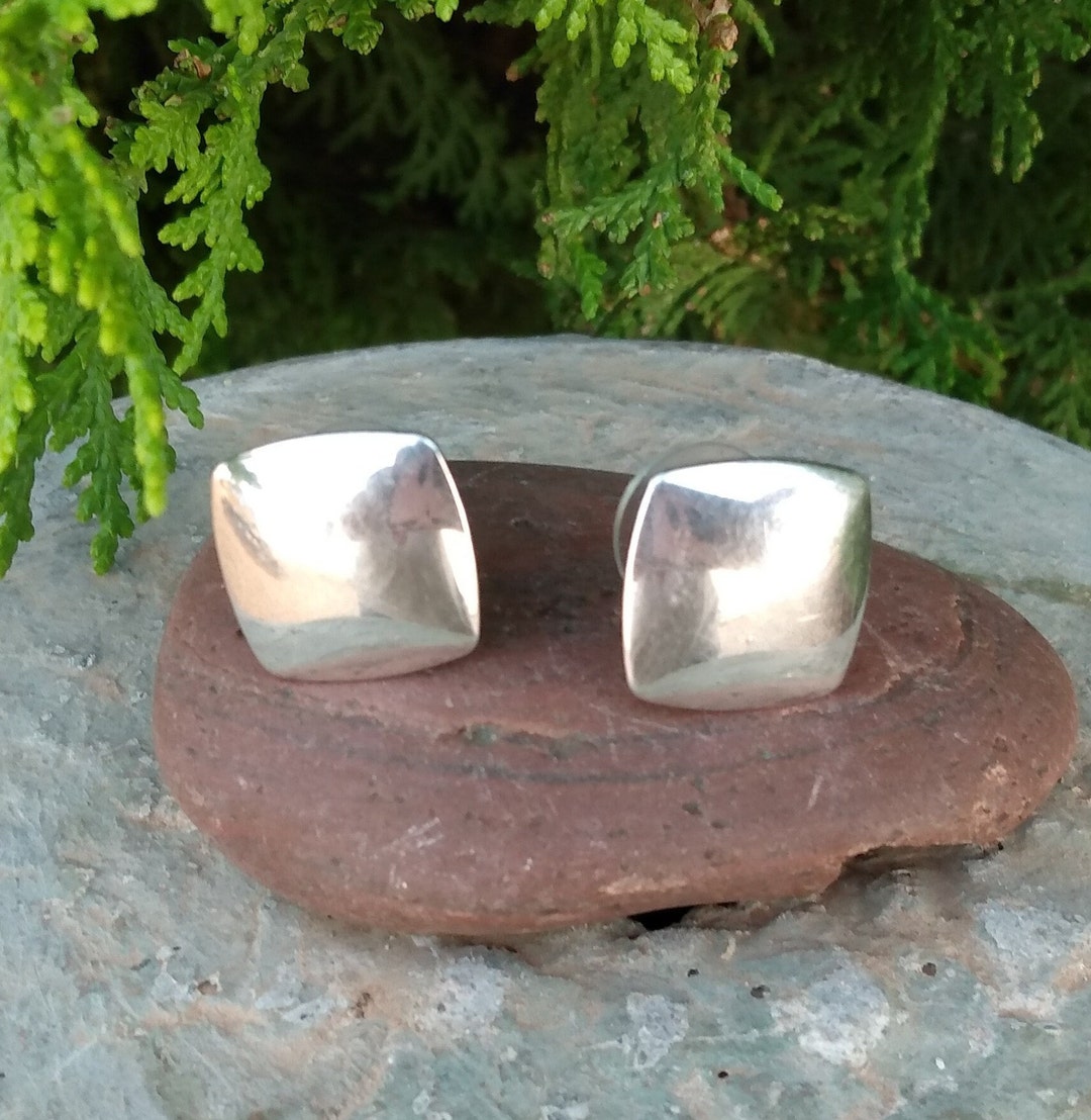 925 Silver Open Square Earrings main image 0
