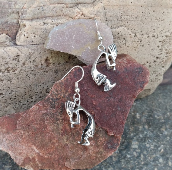 Southwest Flute Player Kokopelli Charm 3D Sterling Silver Southwest Flute Player Kokopelli Charm 3D Sterling Silver