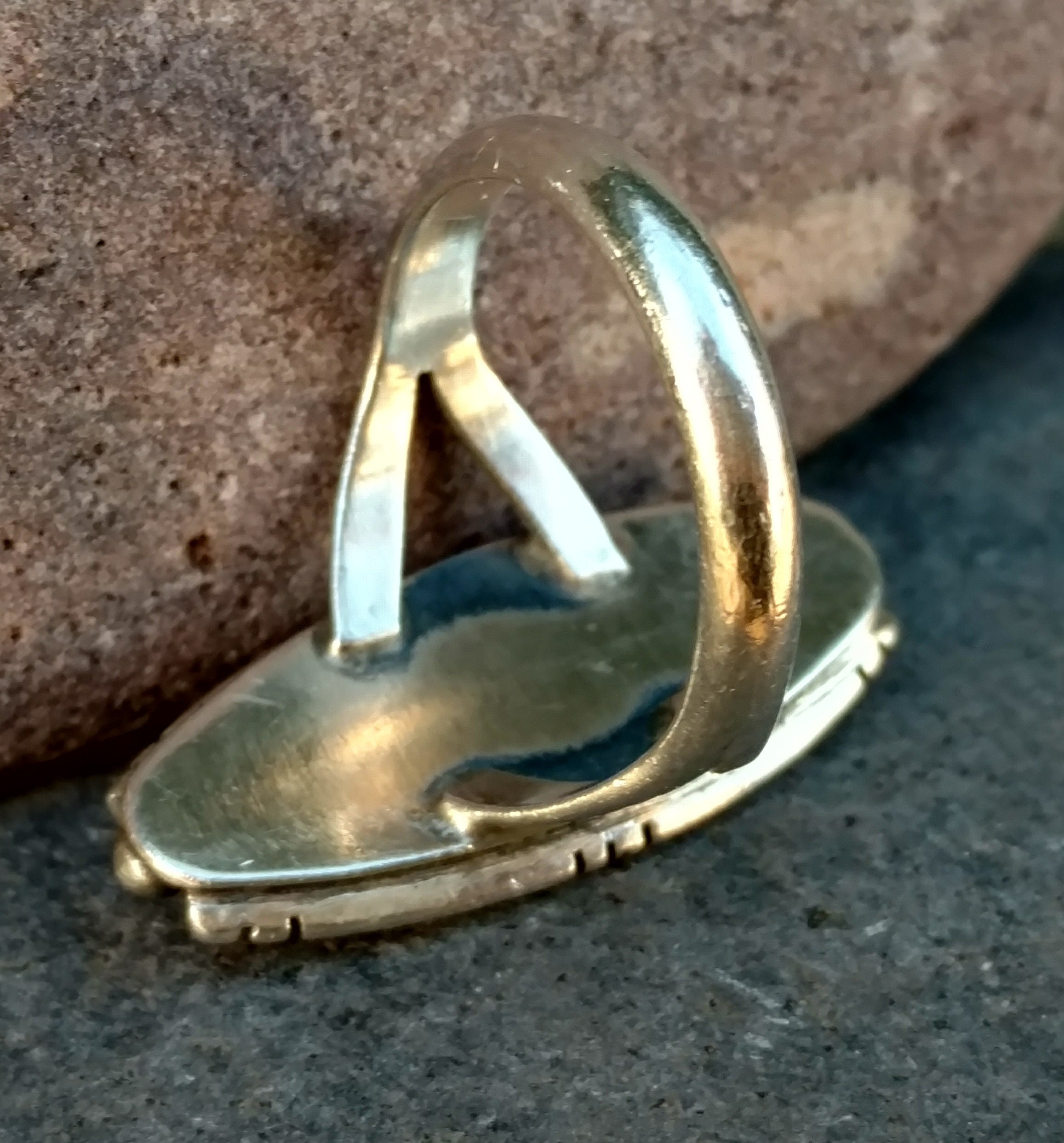 Pink Musselshell Ring Native American Sterling Silver Ring, Pink Mussel Shell, Vintage ...