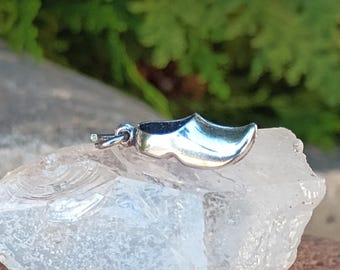 835 Silver Dutch Clog Charm: Vintage Shoe Pendant