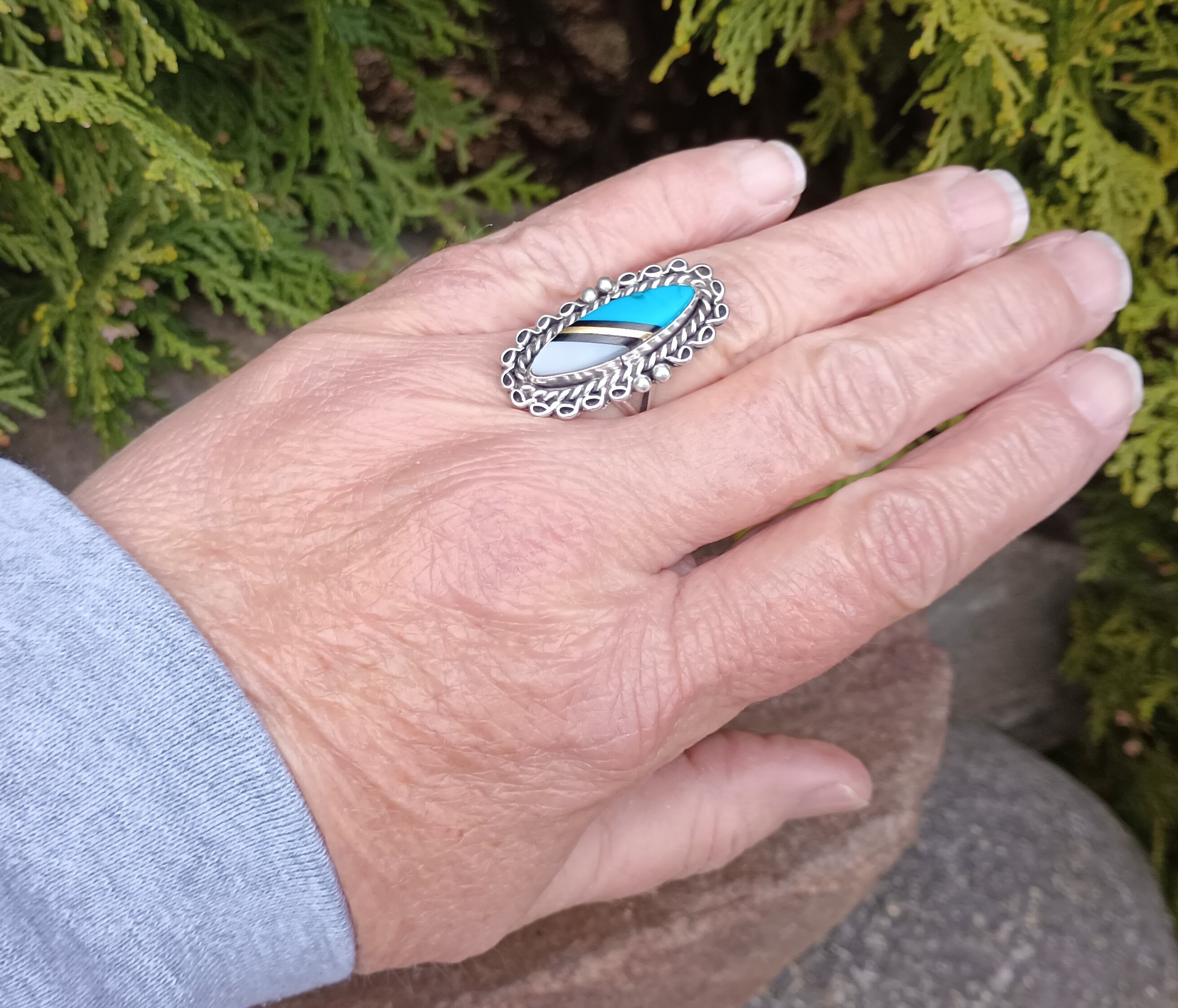 JM Inlay Sterling Silver Ring, Native American, Signed Piece, James Mason, Vintage Jewelry 925, Turquoise, Black Onyx Mother of Pearl, Brass - Etsy Canada JM Inlay Sterling Silver Ring, Native American, Signed Piece, James Mason, Vintage Jewelry 925, Turquoise, Black Onyx Mother of Pearl, Brass - Etsy Canada