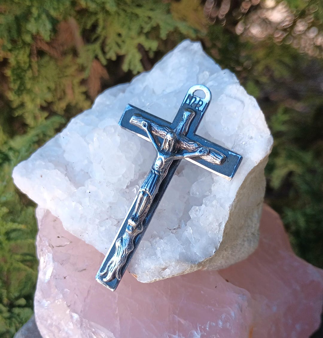 INRI Sterling Silver Cross Pendant, Vintage 925 Jewelry, Crucifix ...