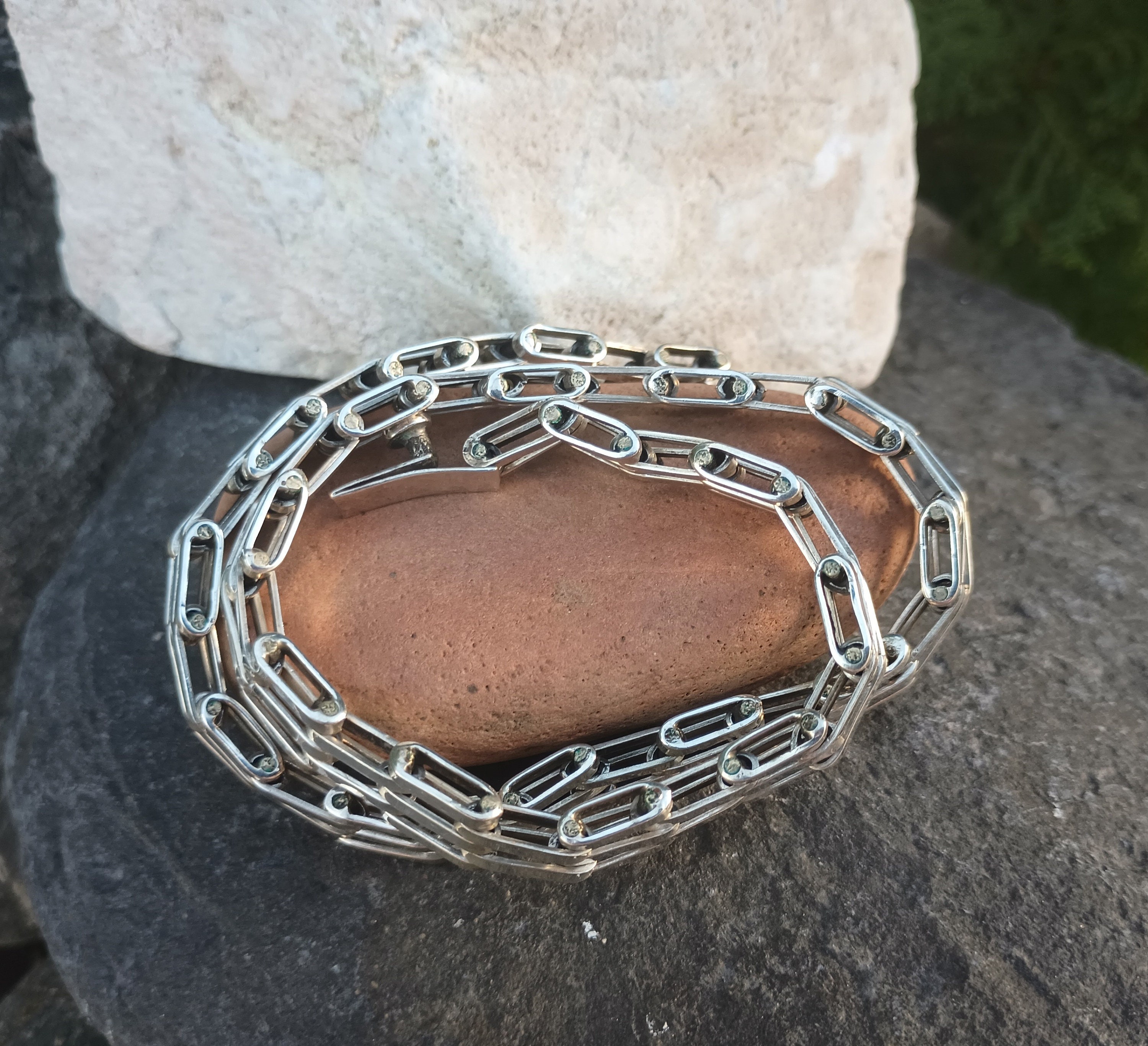 Sterling Silver Necklace, Vintage Mexican Jewelry, Stamped Mexico