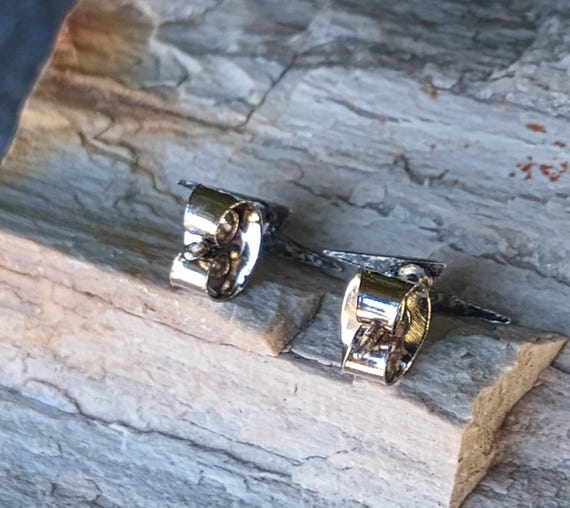 Lightning Bolt Sterling Silver Stud Earrings, Vin… - image 6