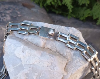 Sterling Silver Necklace, Vintage Mexican Jewelry, Stamped Mexico