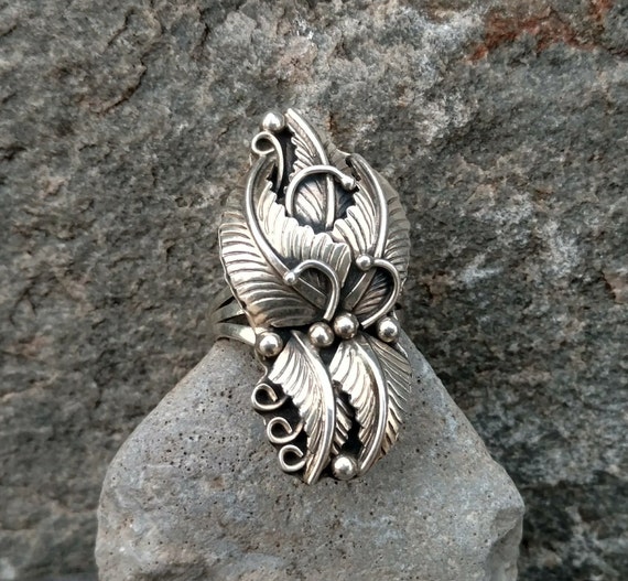 E. KEE Sterling Silver Ring Native American Navajo Artisan Etsy