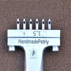 Manually Leather hole Punch tools Round 1,5 mm Hole Stitching Punch for Hand Sewing leather punch tool leather working tool P-1.5-6 image 6