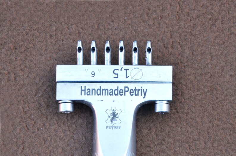 Manually Leather hole Punch tools Round 1,5 mm Hole Stitching Punch for Hand Sewing leather punch tool leather working tool P-1.5-6 image 6