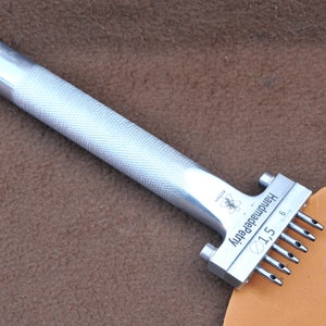 Manually Leather hole Punch tools Round 1,5 mm Hole Stitching Punch for Hand Sewing leather punch tool leather working tool P-1.5-6 image 1