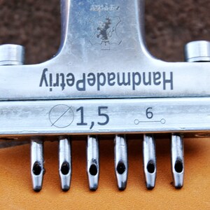 Manually Leather hole Punch tools Round 1,5 mm Hole Stitching Punch for Hand Sewing leather punch tool leather working tool P-1.5-6 image 2
