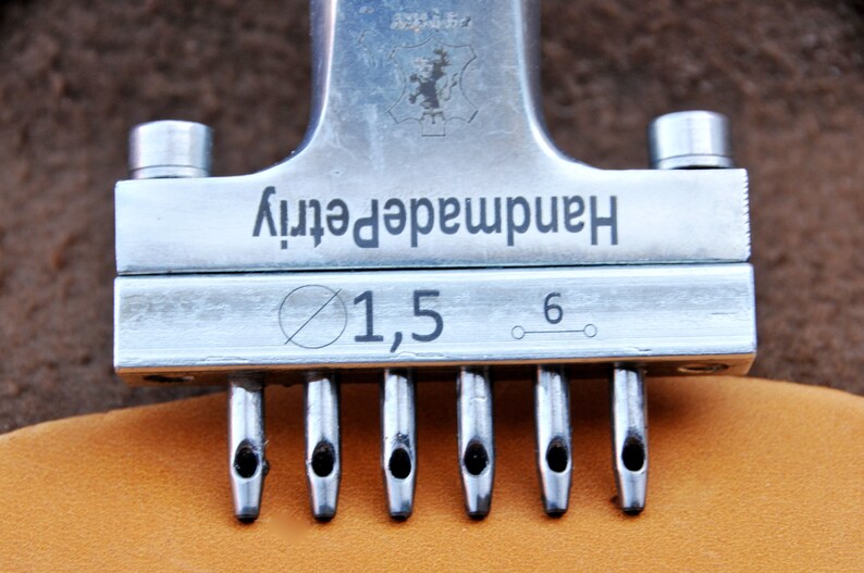 Manually Leather hole Punch tools Round 1,5 mm Hole Stitching Punch for Hand Sewing leather punch tool leather working tool P-1.5-6 image 2