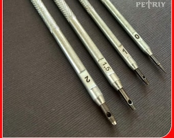 Foro in pelle manualmente Punches 4 pezzi Foro Stitching Punch for Hand Sewing pelle strumento di lavorazione della pelle, P-4p