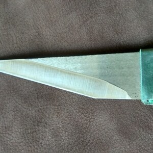 Knivlansett för läder vänsterhänt kniv Läderskalkkniv Läderhantverkskniv Handsmidd Kiridashi-stil Luthier-kniv Märkningskniv bild 2