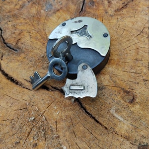Antique Padlock Vintage Look Functional Keys Metal Lock vintage рadlock Beautiful working lock gift for Labor Day