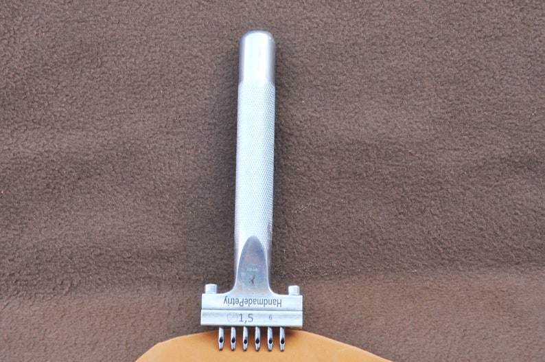 Manually Leather hole Punch tools Round 1,5 mm Hole Stitching Punch for Hand Sewing leather punch tool leather working tool P-1.5-6 image 3