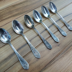 Vintage små teskedar kopparnickel