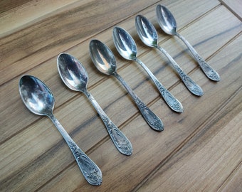 アンティークの刻印入り小型ソリッドシルバースプーン - Etsy 日本