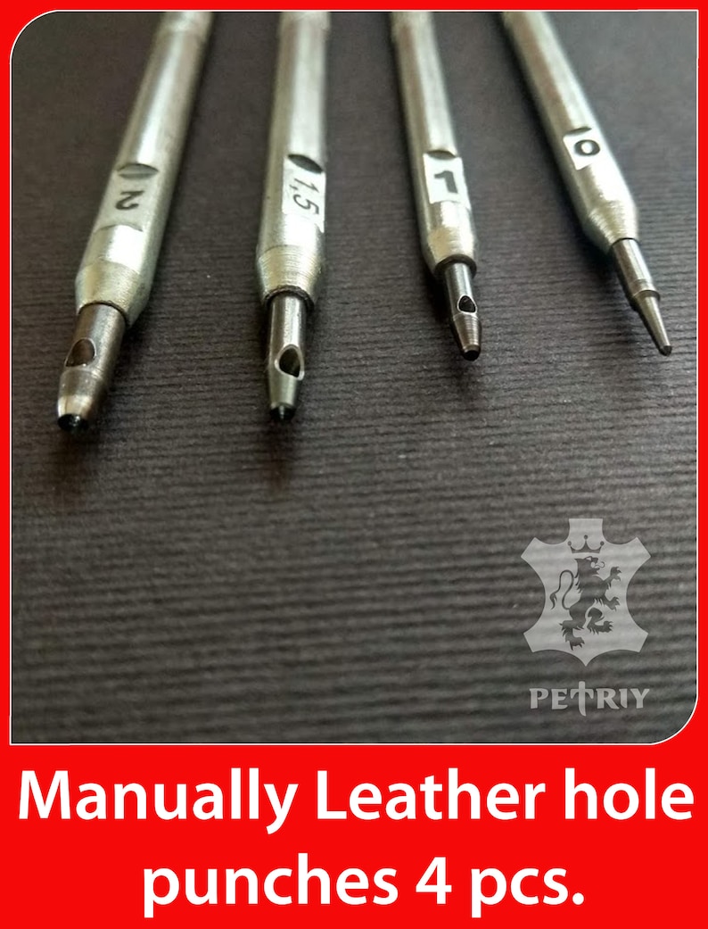 Manually Leather Hole Punches 4 Pieces Hole Stitching Punch Etsy