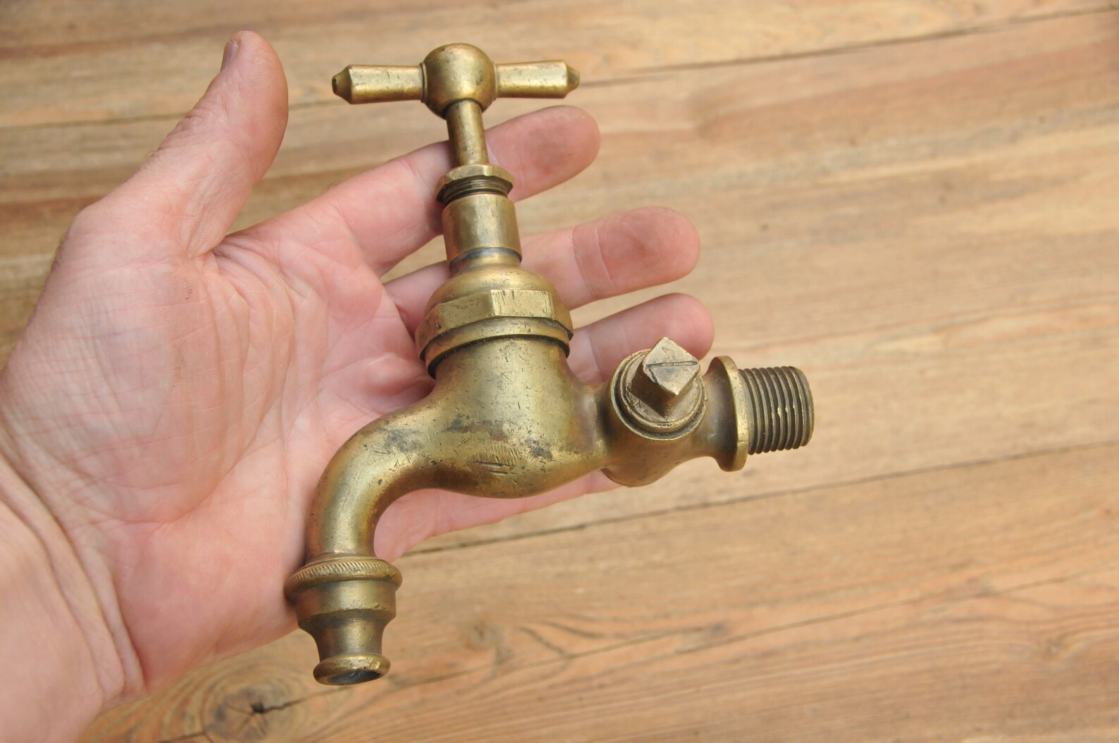 Vintage Brass Water Tap Outdoor Rooster Faucet Brass Spigot Etsy