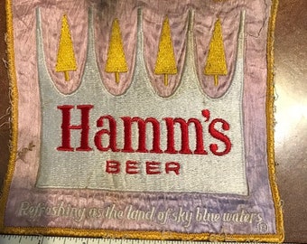 Vintage Large Hamm's Beer patch 51/2" x 6"