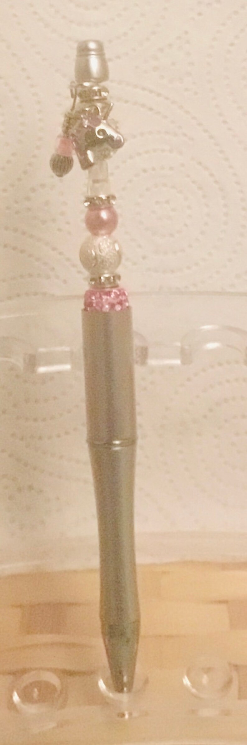 Diamond painting penball point pen beaded with beautiful unicorn charm