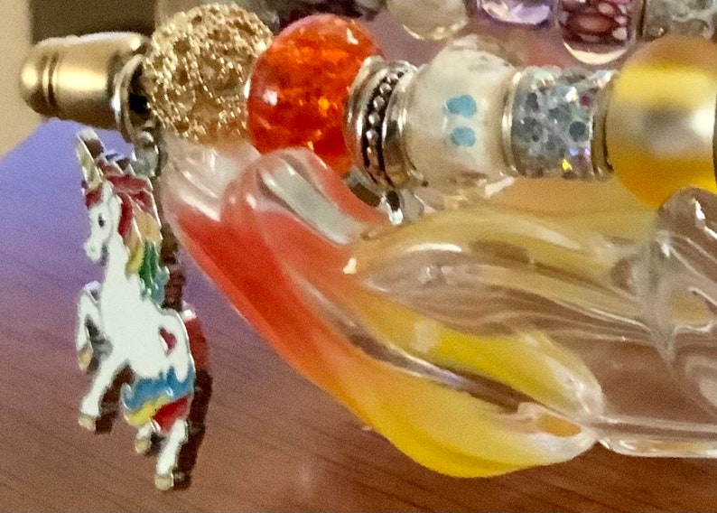 Diamond painting penball point pen beaded with beautiful unicorn charm